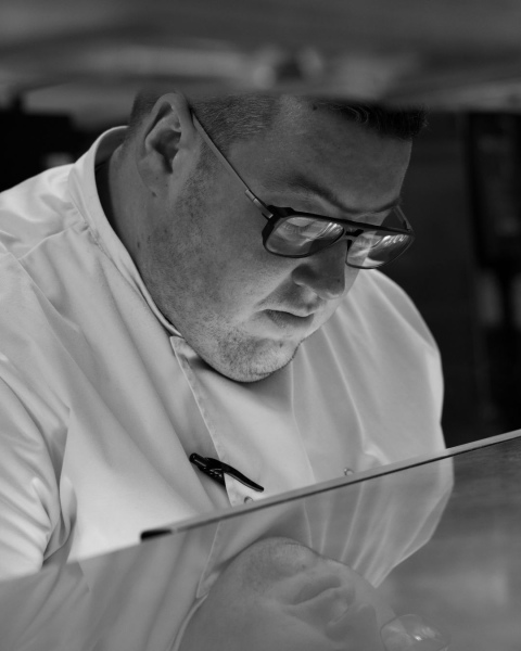 Head Chef, Richard McKee in Fara's Restaurant Head Chef, Richard McKee in Faras Restaurant