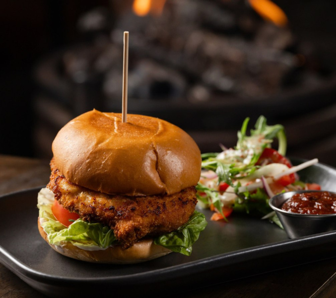 Burger in the Forge Bar, Ballybofey