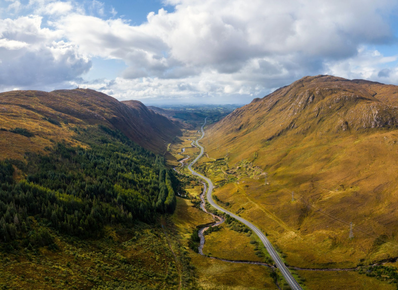 Barnesmore Gap in Donegal between Ballybofey and Donegal Town