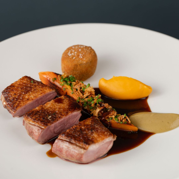 Duck Main Course Duck Main Course at Faras Restaurant, Ballybofey, Donegal